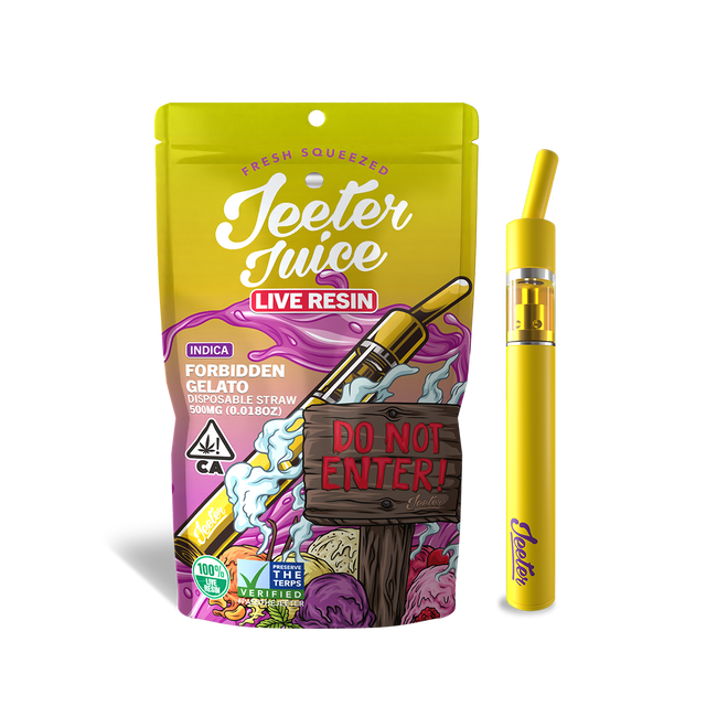 Jeeter Juice Disposable 500ml Live Resin Straw - Forbidden Gelato - The Balloon Room