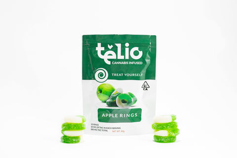 Telio Peach Rings Belts Gummy Edible