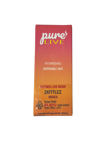 Pure Live Full Spectrum Refined Live Resin 1G Disposable Vape - Zoap