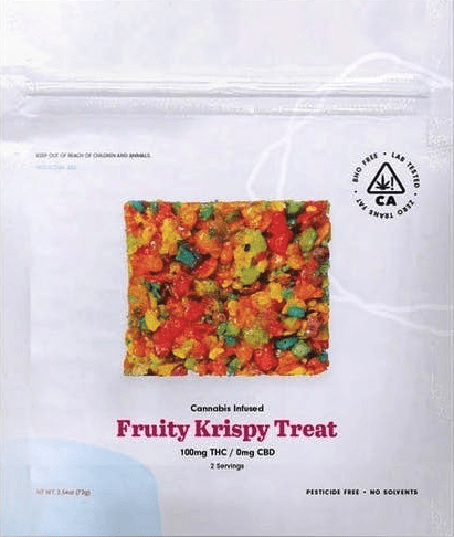 The Cookie Factory Fruit Krispies Cereal Treat Edible 100mg - The Balloon Room