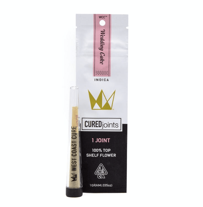 West Coast Cure Cured Joint Pre-Roll - Wedding Cake - The Balloon Room