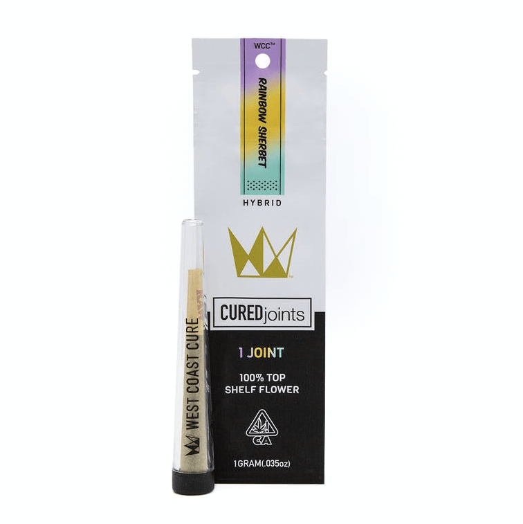 West Coast Cure Cured Joint Pre-Roll - Rainbow Sherbet - The Balloon Room