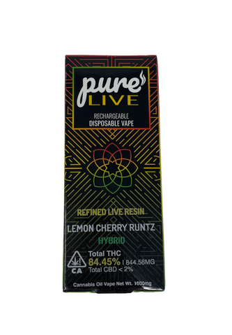 Pure Live Full Spectrum Refined Live Resin 1G Disposable Vape - Fruit Punch