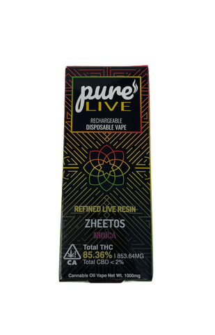 Pure Live Full Spectrum Refined Live Resin 1G Disposable Vape - Pink Runtz