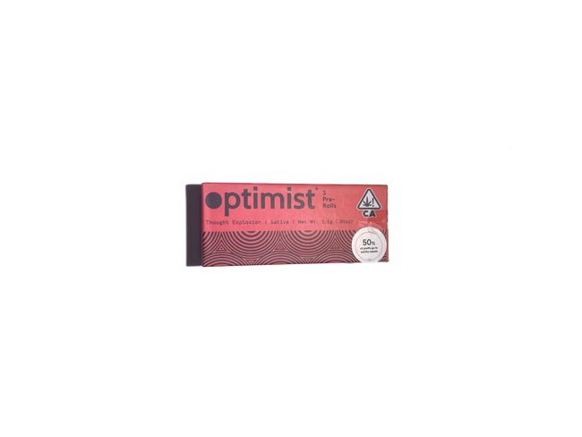 Optimist 3 Pack Pre-Rolls - Sativa - Thought Explosion - The Balloon Room