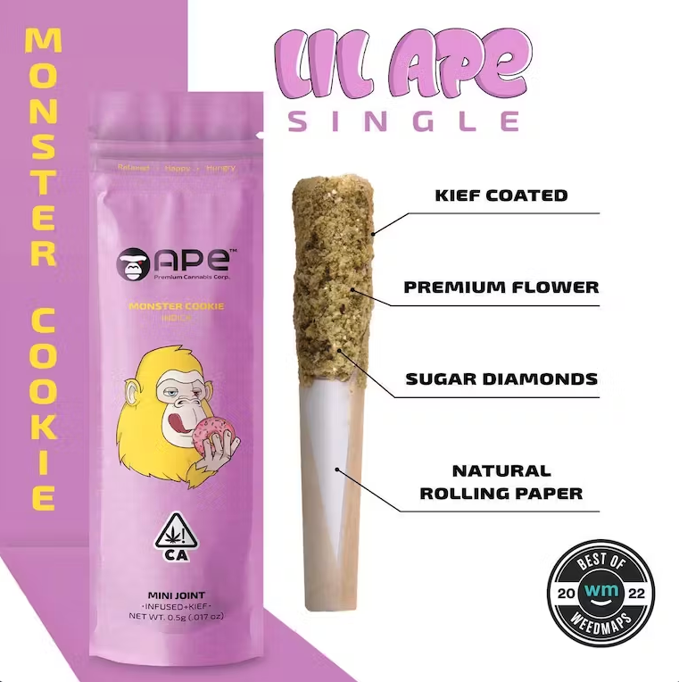 Ape Premium - Infused Mini Joint - Monster Cookie - The Balloon Room