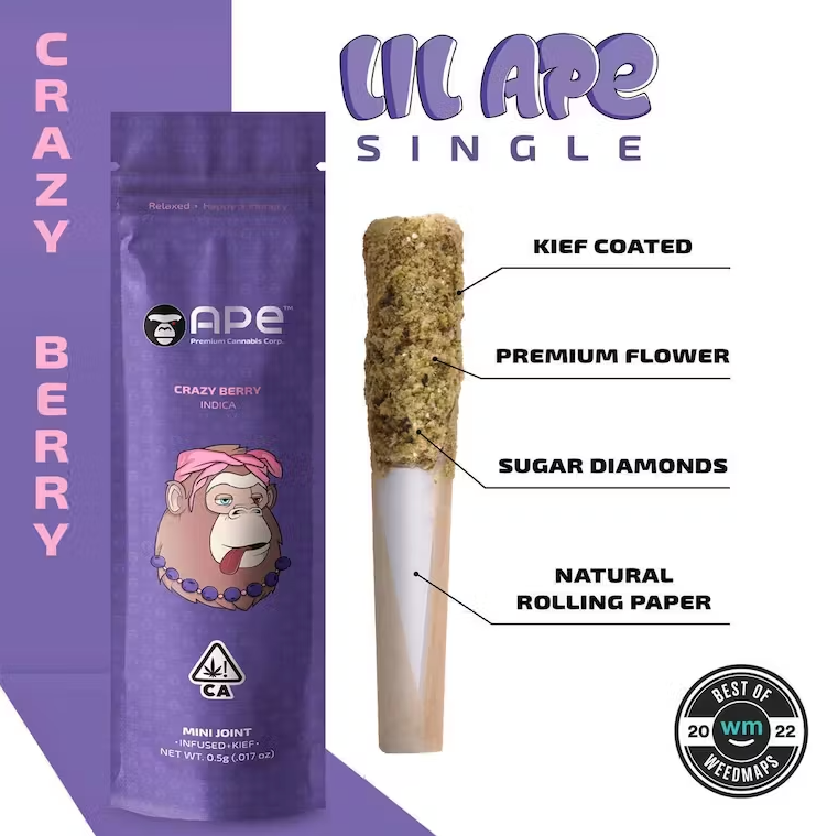 Ape Premium - Infused Mini Joint - Crazy Berry - The Balloon Room
