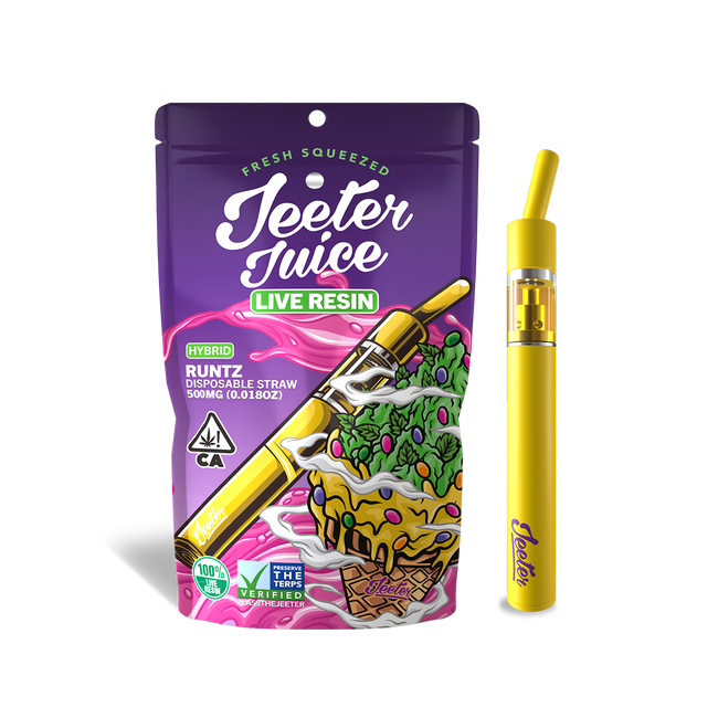 Jeeter Juice Disposable 500ml Live Resin Straw - Runtz - The Balloon Room