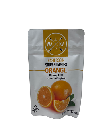 Waka Orange Cannabis Infused Sour Gummies Edibles