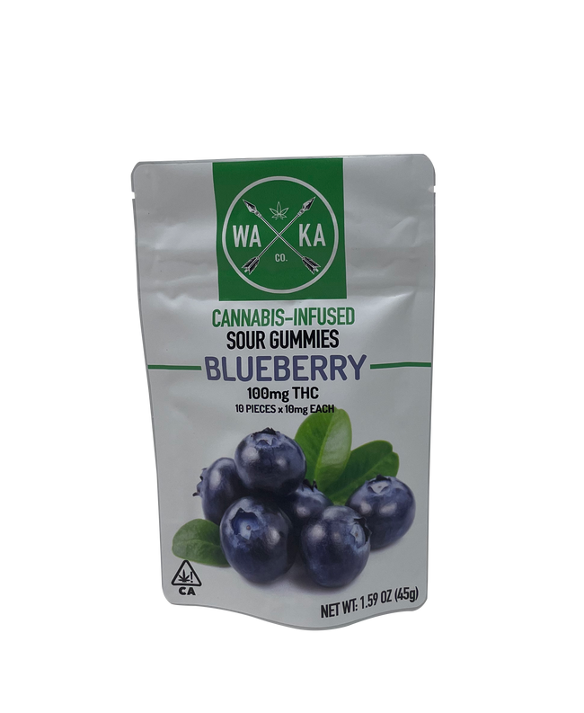 Waka Blueberry Cannabis Infused Sour Gummies Edibles - The Balloon Room