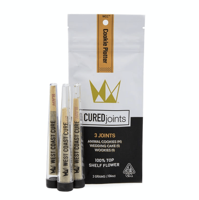 West Coast Cure Cured Joint Pre-Roll 3 Pack - Cookie Platter - The Balloon Room