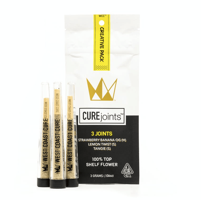 West Coast Cure Cured Joint Pre-Roll 3 Pack - Creative Pack - The Balloon Room