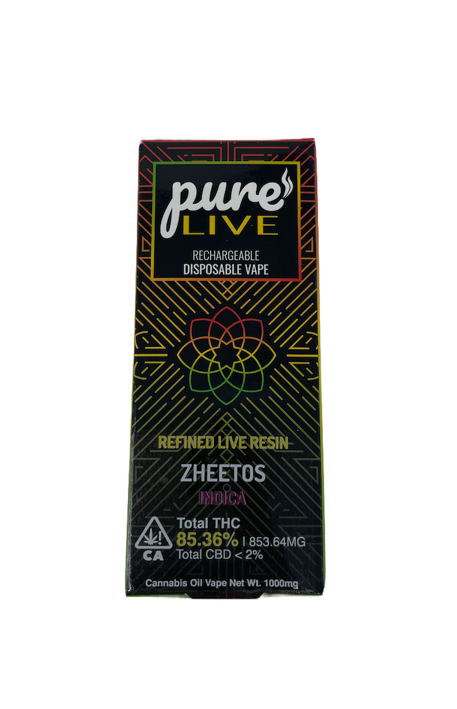 Pure Live Full Spectrum Refined Live Resin 1G Disposable Vape - Zhettos - The Balloon Room