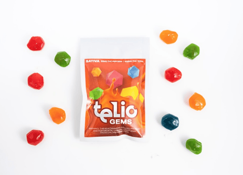 Telio Rainbow Sour Belts Gummy Edible