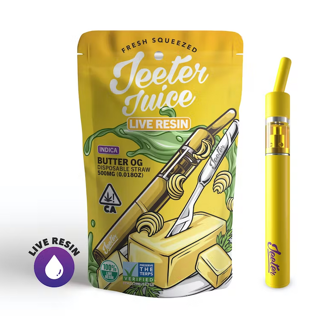 Jeeter Juice Disposable 500ml Live Resin Straw - Ice Cream Banana - The Balloon Room