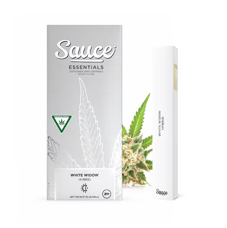 Sauce Essentials - 1G Live Resin Disposable Vape - White Widow - The Balloon Room