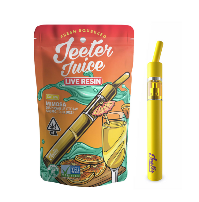 Jeeter Juice Disposable 500ml Live Resin Straw - Mimosa - The Balloon Room