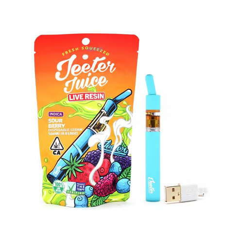 Jeeter Juice Disposable 500ml Live Resin Straw - Sour Berry - The Balloon Room