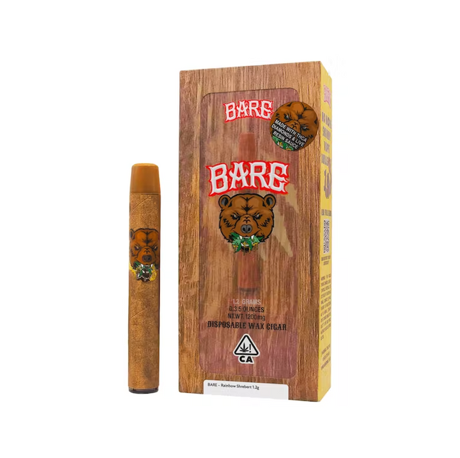 Barewoods Liquid Diamonds 1.2G Wax Cigar Disposable Vape - Rainbow Sherbet - The Balloon Room