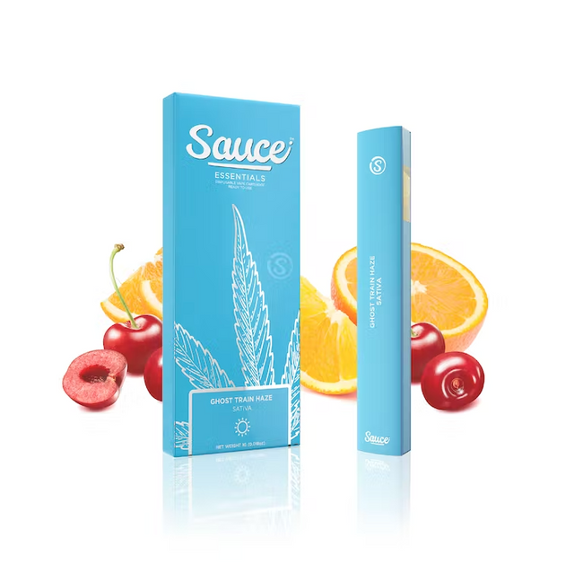 Sauce Essentials - 1G Live Resin Disposable Vape - Ghost Train Haze - The Balloon Room